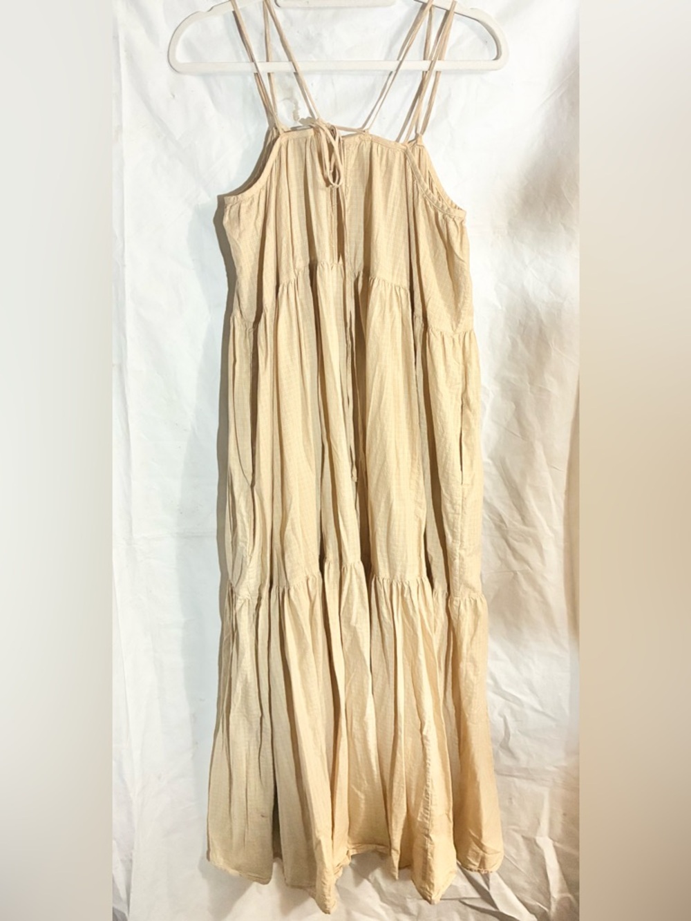 Everlane cotton Peasant Dress Sz M oversized Staple Billowy light Pockets - Picture 5 of 16